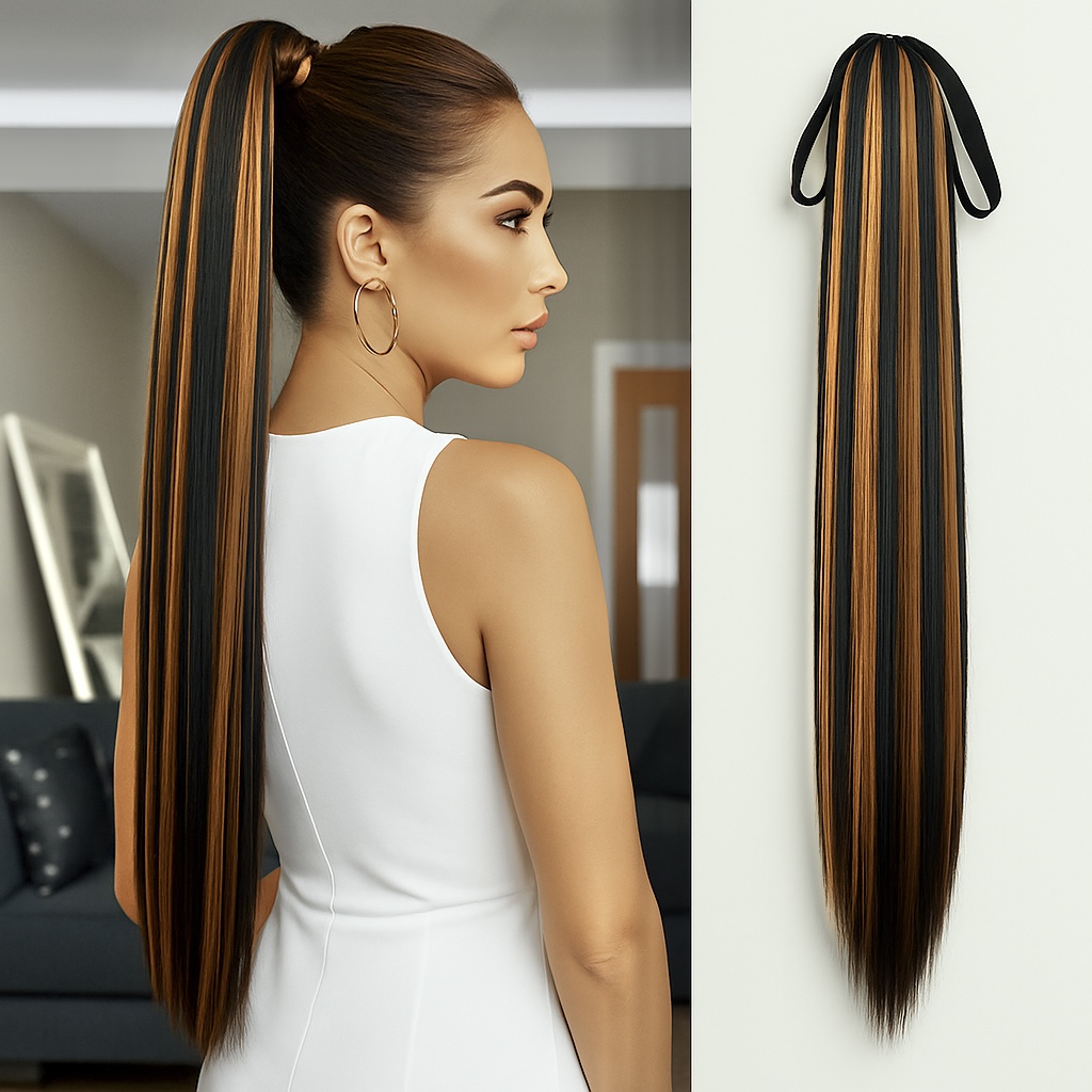 Coada de Par cu bentite dreapta Balayage #6/ #27 - Extensii de par București Coada de Par cu bentite dreapta Balayage #6/ #27 - Extensii de par București